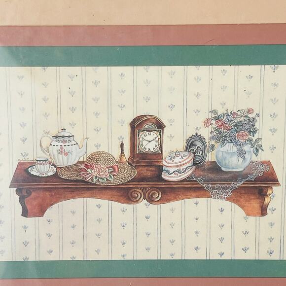 Two Victorian Country Shelves Vintage Home Decor Prints 9 1/2 x 7 1/2" - Picture 3 of 7